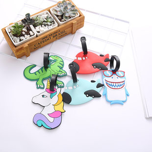 (Wholesale), cute cartoon luggage tag PVC, suitcase, card holder, (Physicals)