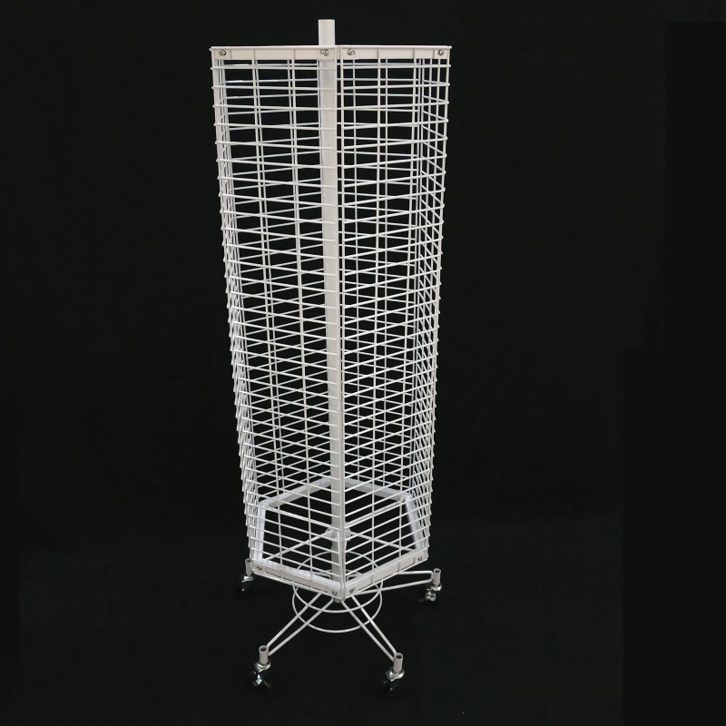 工厂直销六面网格展架可旋转铁线挂网展示架商店饰品挂架