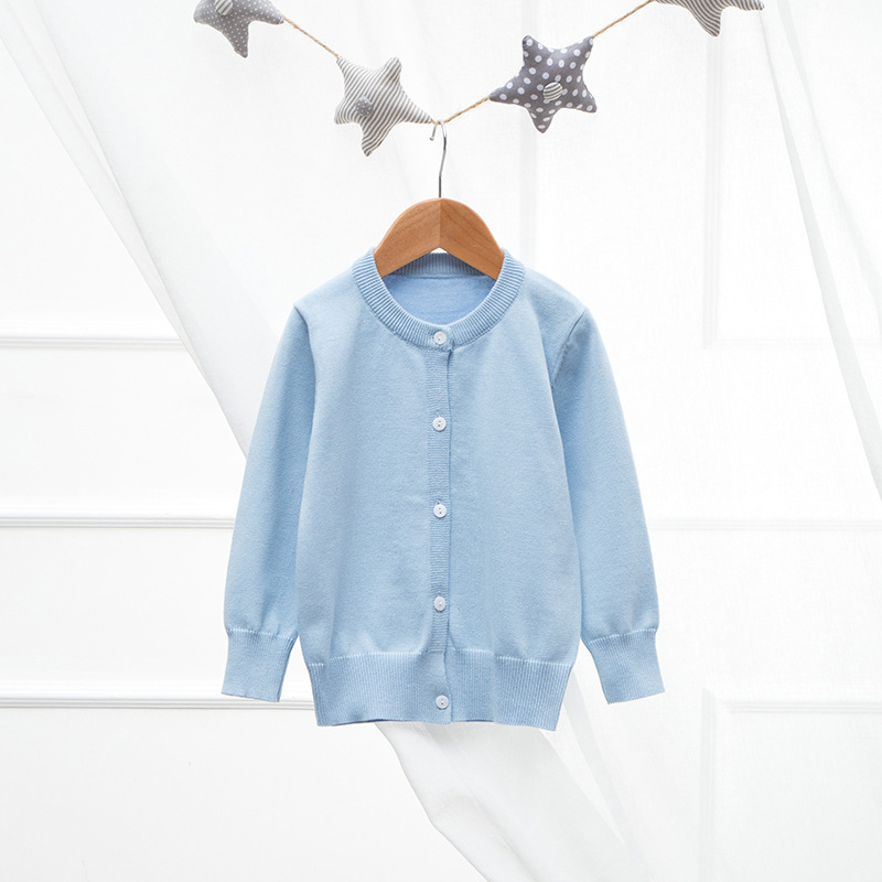 18088 쉘 버튼 카디건 라이트 블루