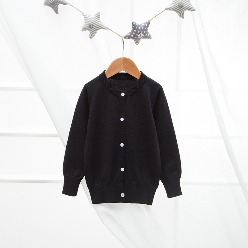 18088 쉘 버튼 가디건 블랙