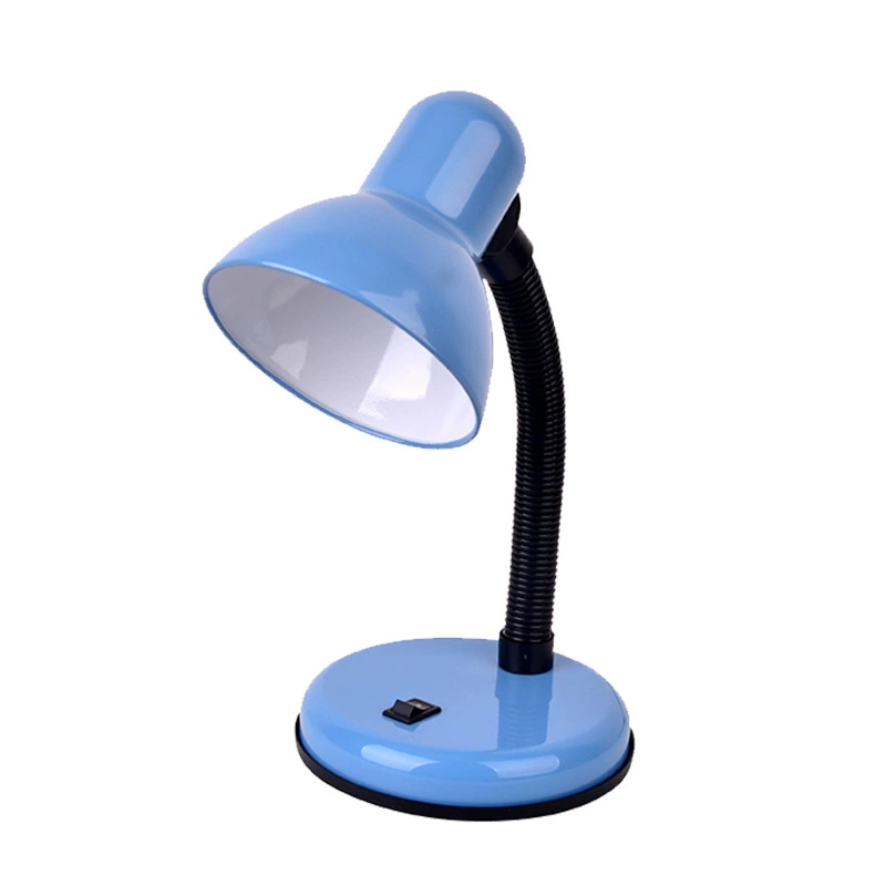 Teaching table lamp, metal study desk lamp, eye-protection LED-compatible, adjustable, no bulb