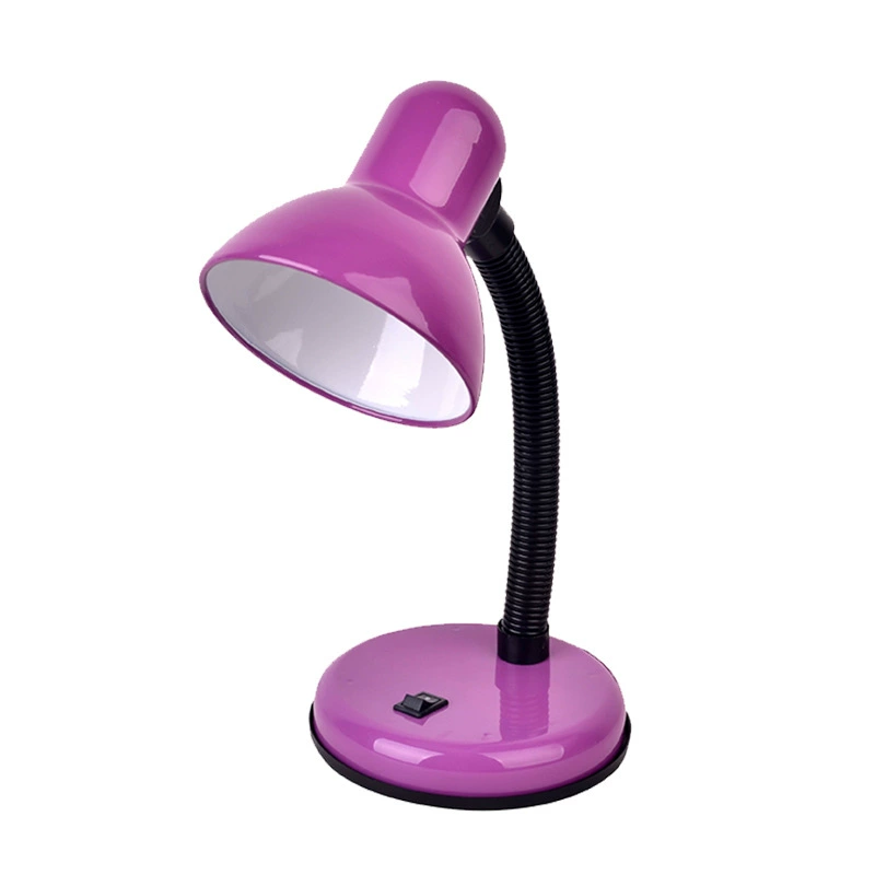 Teaching table lamp, metal study desk lamp, eye-protection LED-compatible, adjustable, no bulb