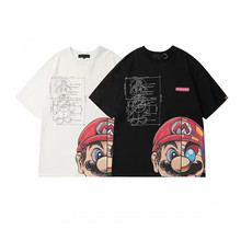 夏季长袖男装服装货源2022短袖男t体恤情侣t-shirt马里奥日式宽松