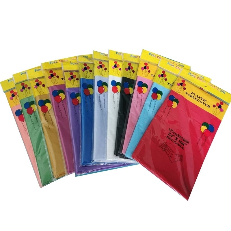 Mantel desechable al por mayor PEVA mantel de plástico hotel restaurante desechable fiesta de cumpleaños libre escritorio mantel