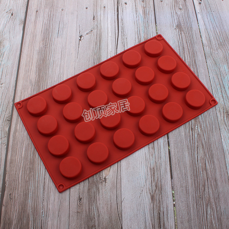 New FDA 24-piece round silicone cake mold round cake chocolate ice mold cake decoration baking tool