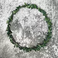 Детская гирлянда Ободок для волос Mori Girl Невеста Принцесса Туристические достопримечательности Фото Mori Girl Цветочный головной убор Зеленая гирлянда из листьев