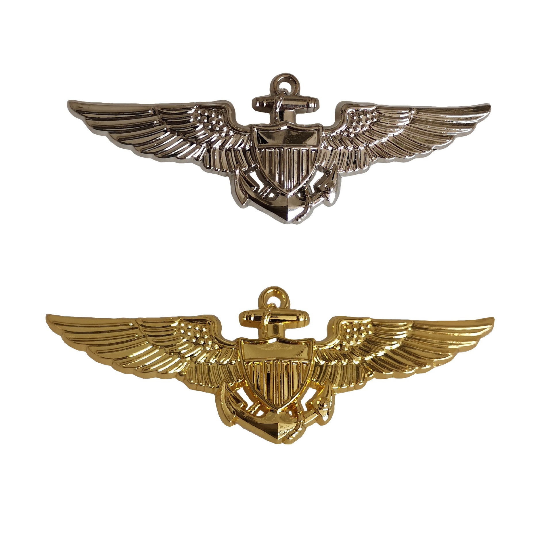 Insignia de la insignia de la calificación de piloto de la Fuerza Aérea estadounidense de la Segunda Guerra Mundial insignia de plata de oro insignia de ala voladora
