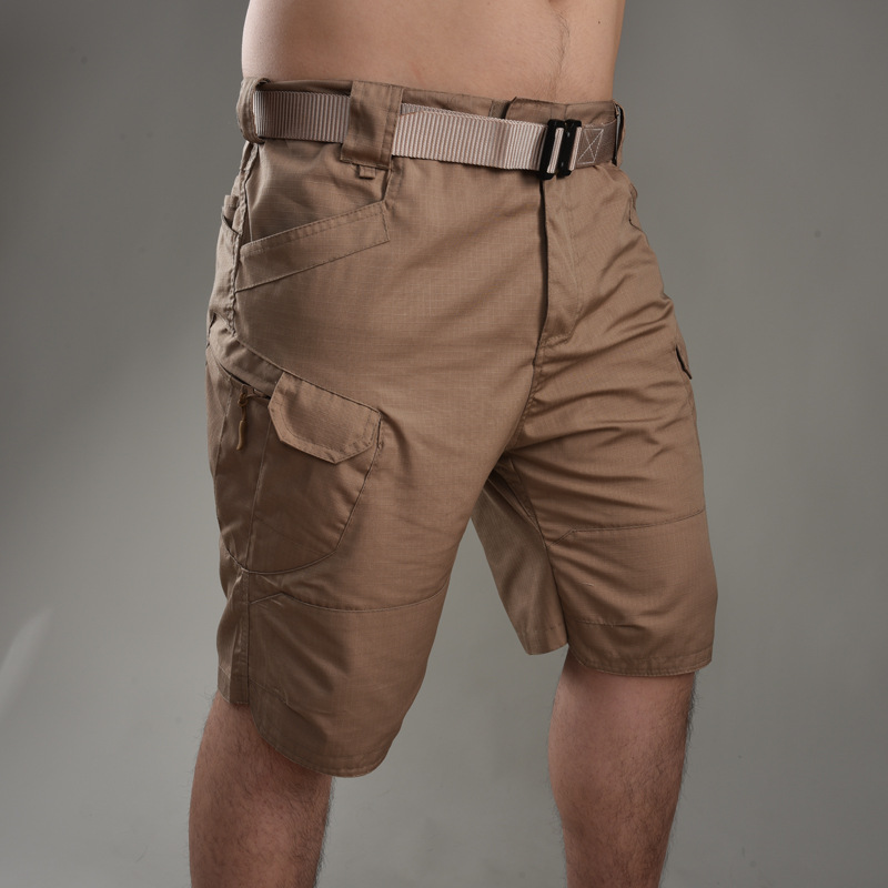 Verano casual ix7 pantalones cortos tácticos resistentes al desgaste de cuadros cortos deportivos resistentes al desgaste