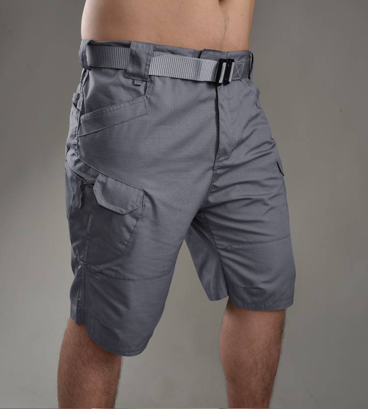 Verano casual ix7 pantalones cortos tácticos resistentes al desgaste de cuadros cortos deportivos resistentes al desgaste