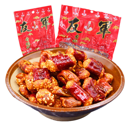 Chongqing specialty Youjun crispy pepper 200g pepper crispy snacks pepper peanut crispy spicy crispy wholesale