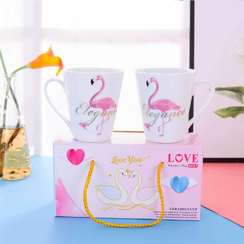 Оптовая Cartoon Ceramic Cup 520 Couple Smok Malker Cup Cup Coffee Cup Water Cup Advertising Gift