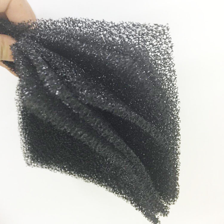 现货批发黑色粗细孔防尘棉聚氨酯 配电柜滤网海绵 阻燃过滤棉加工