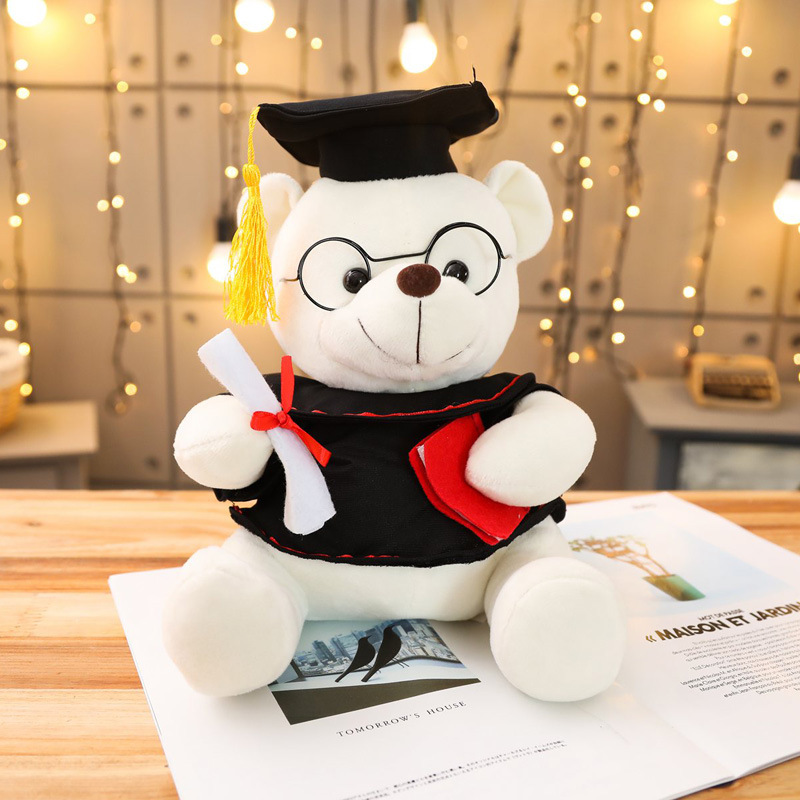 Temporada de graduación doctor oso sombrero muñeca peluche graduación muñeca regalo graduación para otros