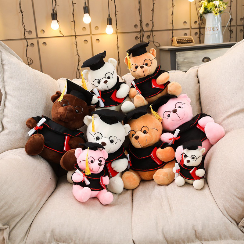 Temporada de graduación doctor oso sombrero muñeca peluche graduación muñeca regalo graduación para otros
