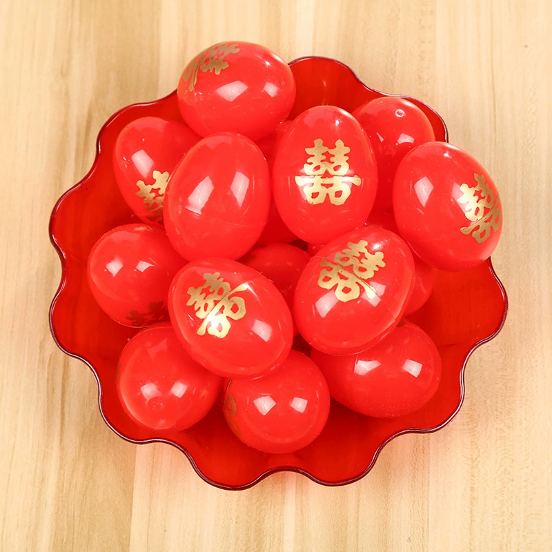 Оптовый продажа свадебных изделий plastic eggs shell large red hi-plear eggs shell baby full moon restaurant