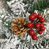 Source cross -border new Christmas spray snow rattan flower ring velvet Christmas flower ring Christmas decoration rattan spot