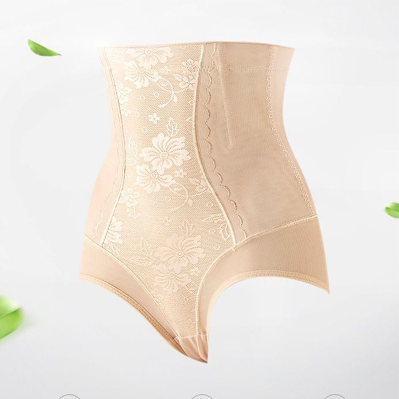 Cross-border direct supply thin lace high elasticity body-shaping abdominal control pants Body shaping postpartum breathable high-waist buttock-lifting shaping pants
