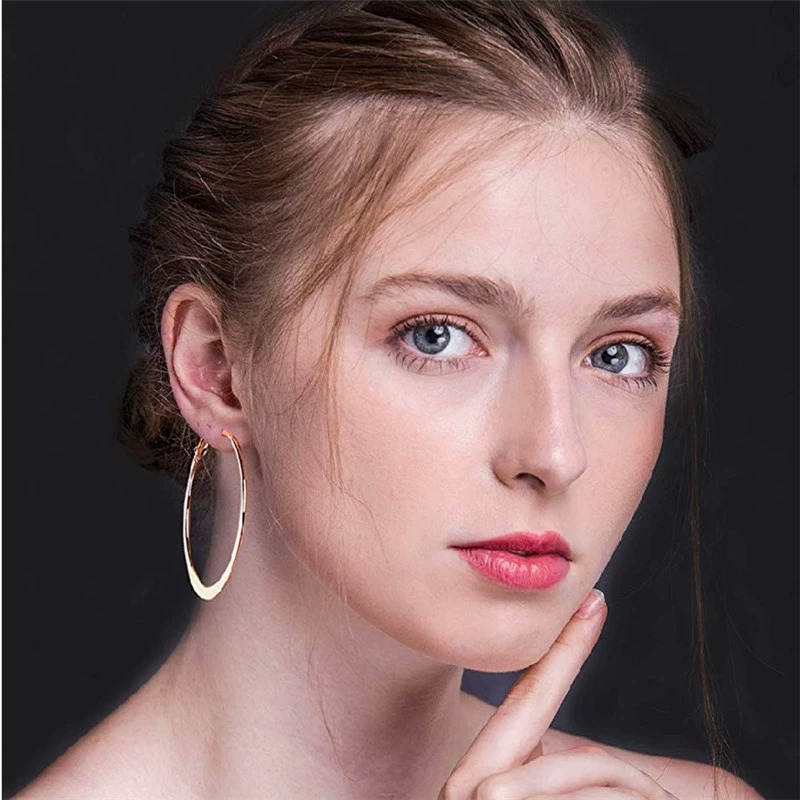 Хула-обруч, серьги, корейский стиль, простой и элегантный дизайн, европейский стиль, Amazon