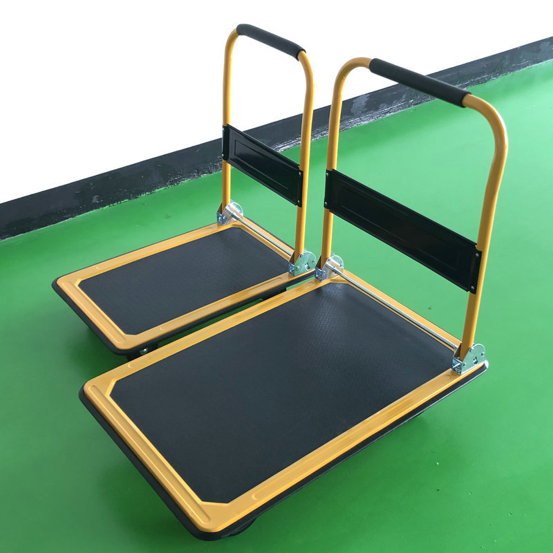 Carretilla Plana Plegable de Acero Silenciosa para Almacén y Logística