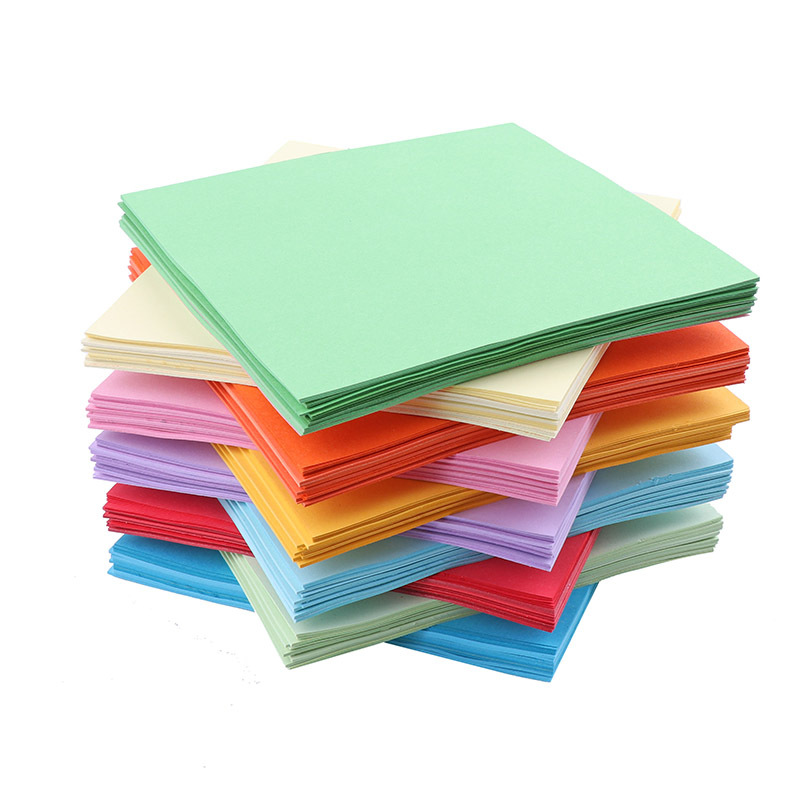 Papel plegable de papel de color traje A4 hecho a mano DIY cartón especial de corte de papel Libro de color de la producción de la grúa de papel