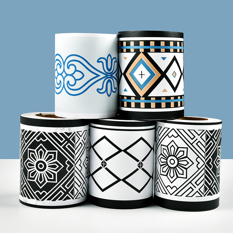 跨境5米/10米自粘踢脚线墙贴贴纸装饰贴纸防水窗台腰线地砖波导线