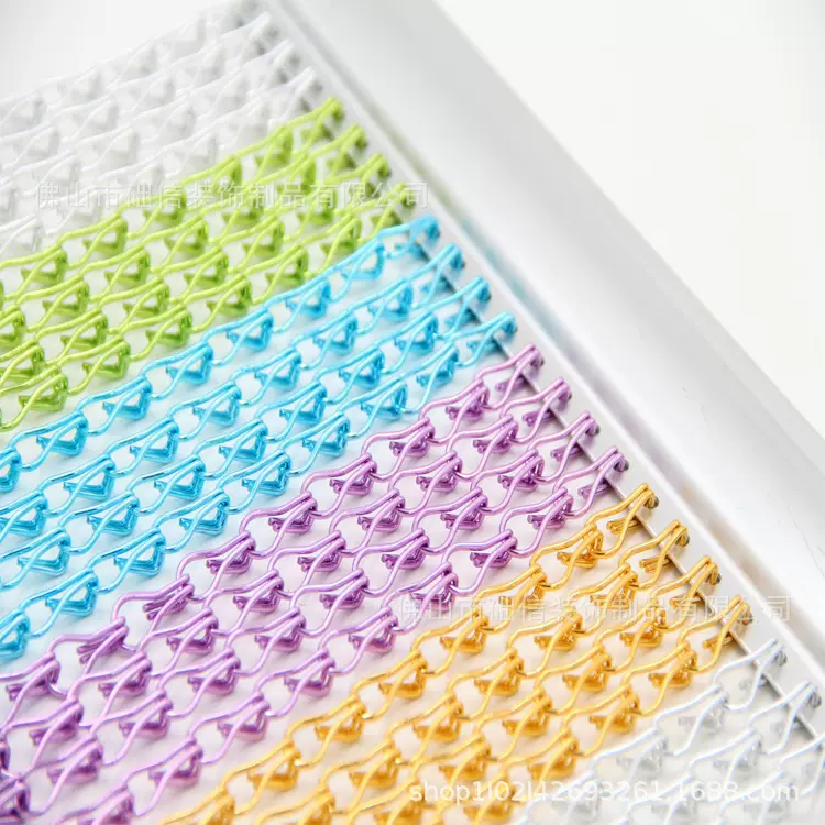 铝质双勾链金属装饰网链帘批发金属窗帘酒店商场吊顶装饰隔断帘