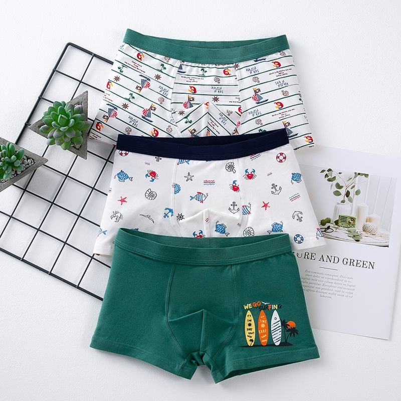 Children's underwear boys cotton 50 boxers boys boxers cartoon large children's Briefs boys