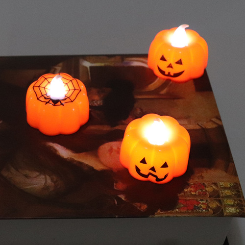 Halloween party decoration supplies led electronic pumpkin lantern atmosphere ornaments light luminous toy pumpkin candle light