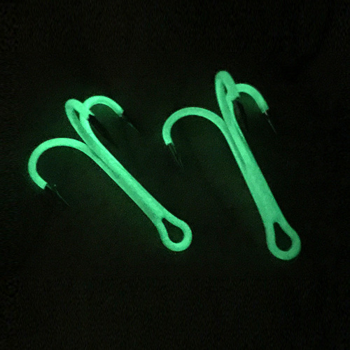 Weihe 2#4#6#8#10## Luminous three anchor hook set three hooks with barbed fishhook high carbon steel fishing hook cross-border