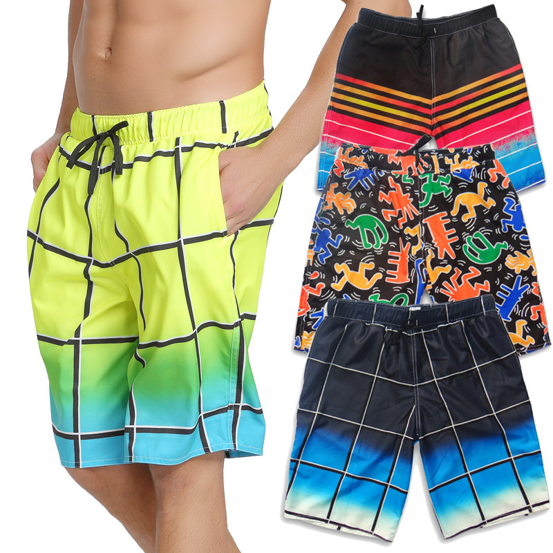 Outdoor Swimwear Shorts Men's Quick Dry Beach Pants Men's Five-point Pants Loose Large Size Swimming Trunks Summer Wholesale