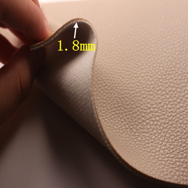 厂家现货直销1.8mm毛底厚荔枝纹PVC革定型包手袋沙发人造革