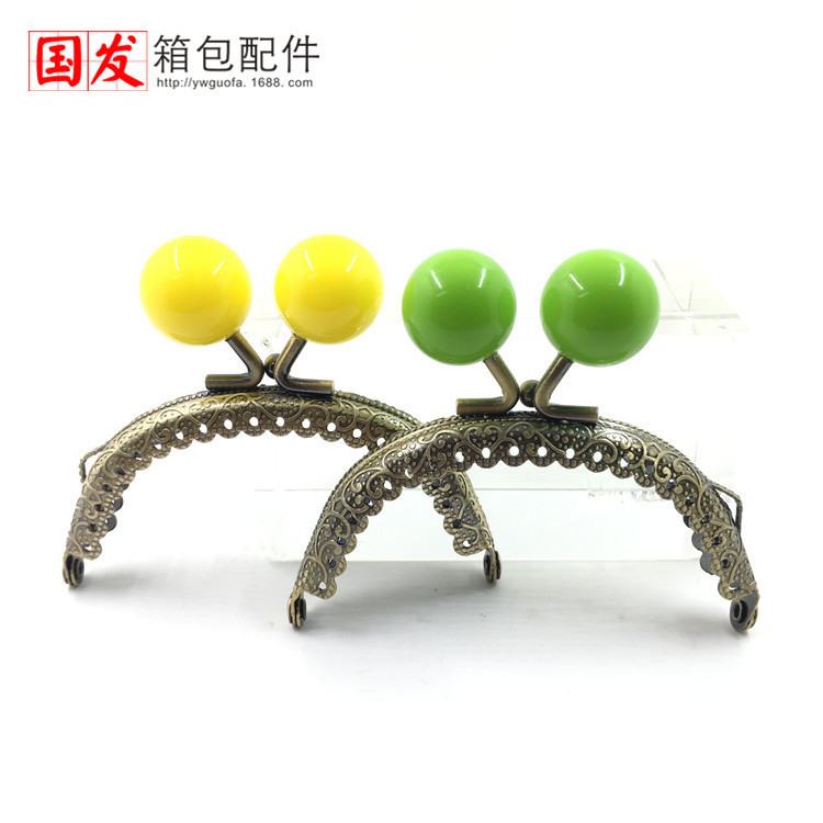 8,5cm arco en relieve encaje caramelo cabeza de oro 20MM gran perla bronce 0351 - GT