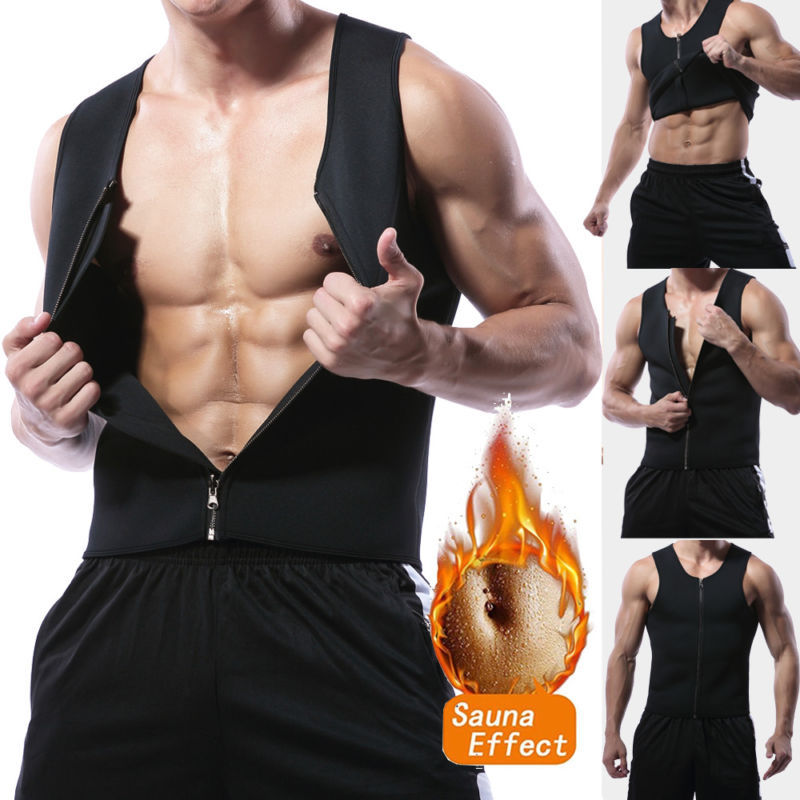 Hombres europeos y americanos chaleco corsé cintura fitness sudor traje vientre contrayendo sudor Chaleco de gran tamaño sudor corsé