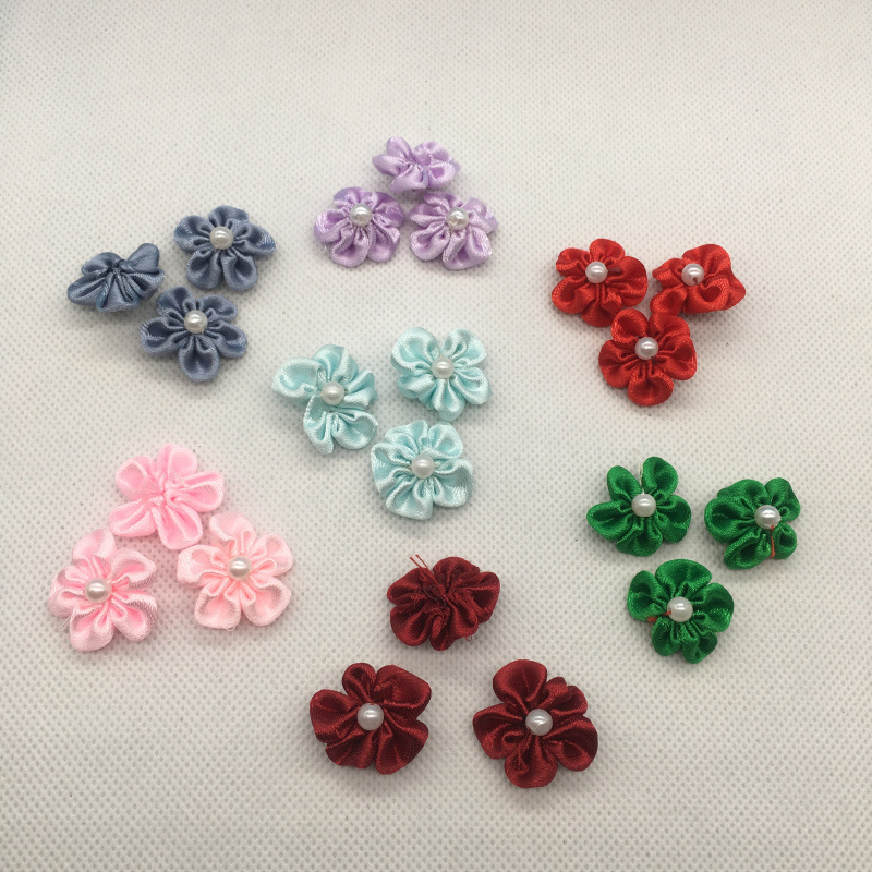 Yiwu factory direct sales handmade ribbon pearl plum plum clothing…