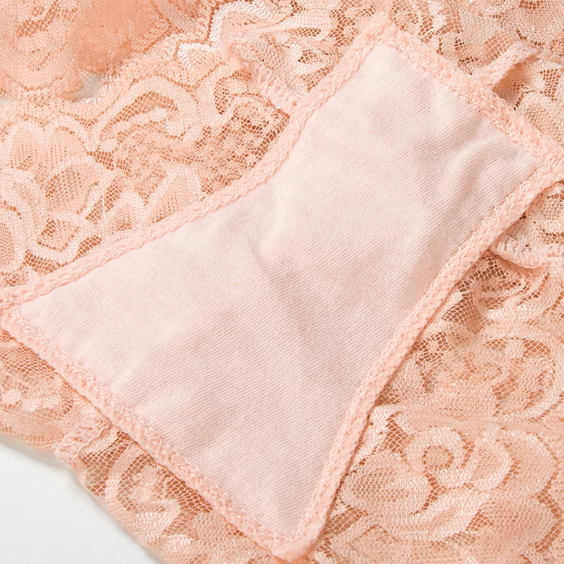 Nueva cintura alta sexy encaje ropa interior de las mujeres puro algodón transpirable cadera elevación puro algodón más tamaño calzoncillos mujeres venta al por mayor