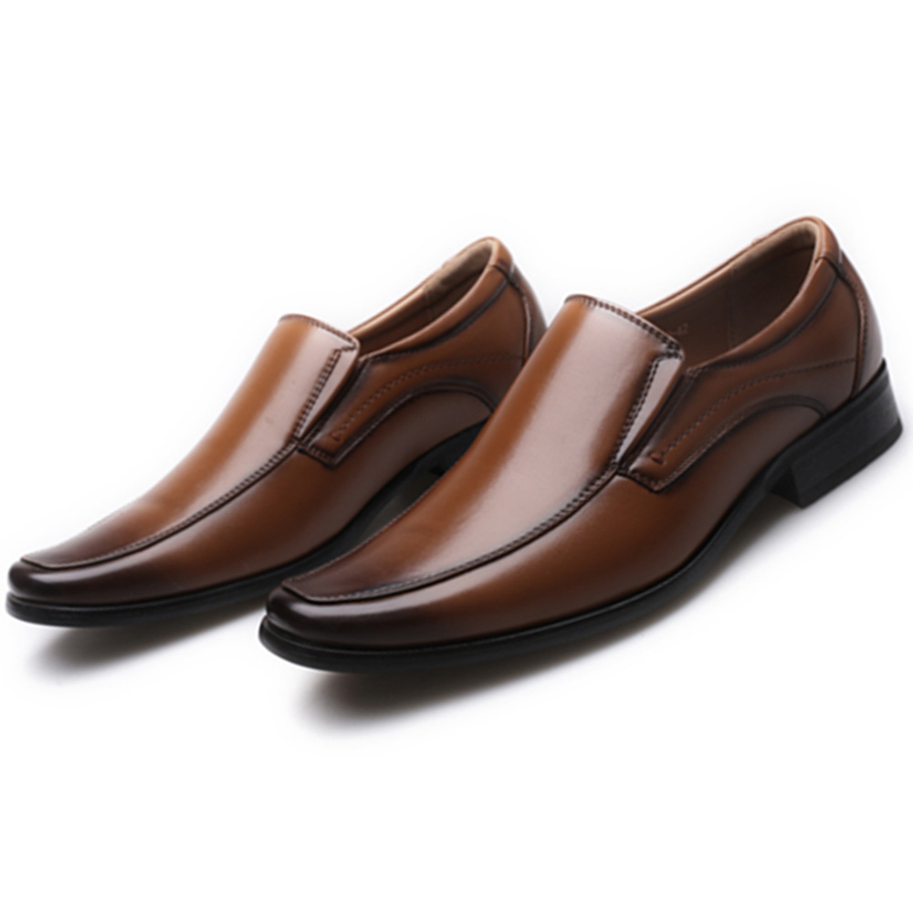 Leather shoes for men color shoes for men slip-on leather shoes for men small square head leather shoes for men_voghion.com