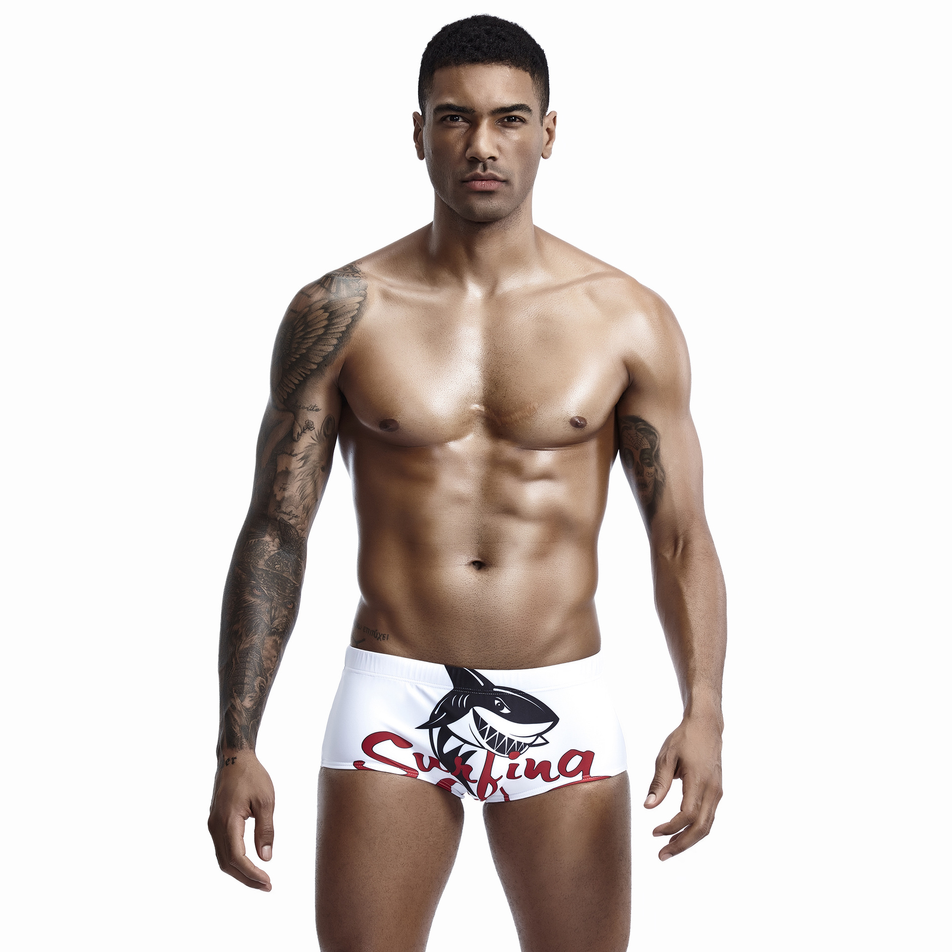 Men's Swim Trunks Sexy National Trend Youth Big Shark Boxer Briefs Vs Underwear C-String Briefs Excellent Clothing Store Men's Short Socks