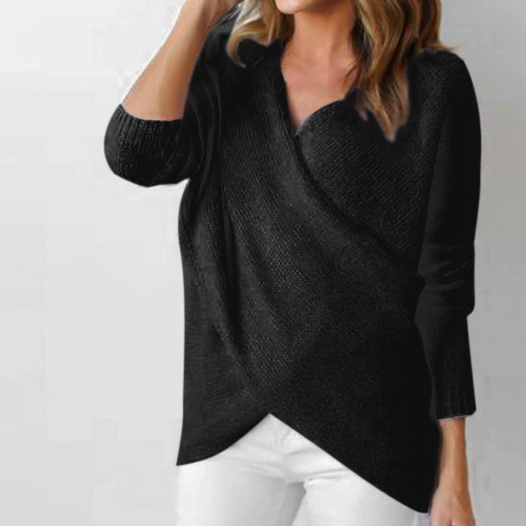 Autumn knitted sweater, European style, plus size, Amazon