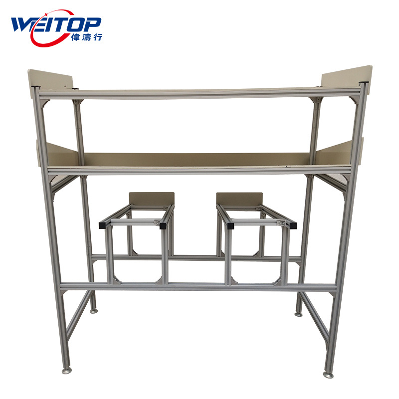 东莞货架重型电子车间物料架组装台架多层倾斜式不锈钢异形货架