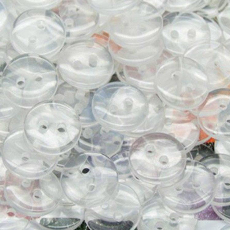 厂家供应【透明两眼面包扣】大量现货规格齐全