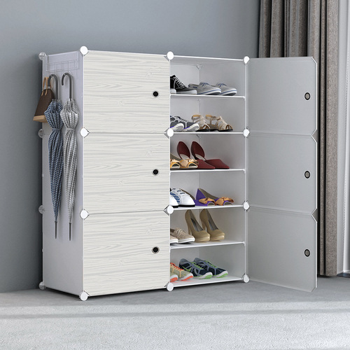 Simple Steel Frame Shoe Rack Entryway Shoe Shelf Economical Home Space Saving Assembly Dustproof Dormitory Storage Display Rack