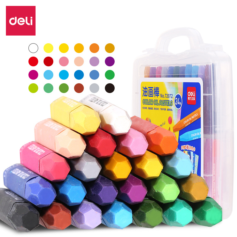 Deli 72070/72071/72072/72073 crayones de los niños arte pintura suministros estudiante graffiti pluma