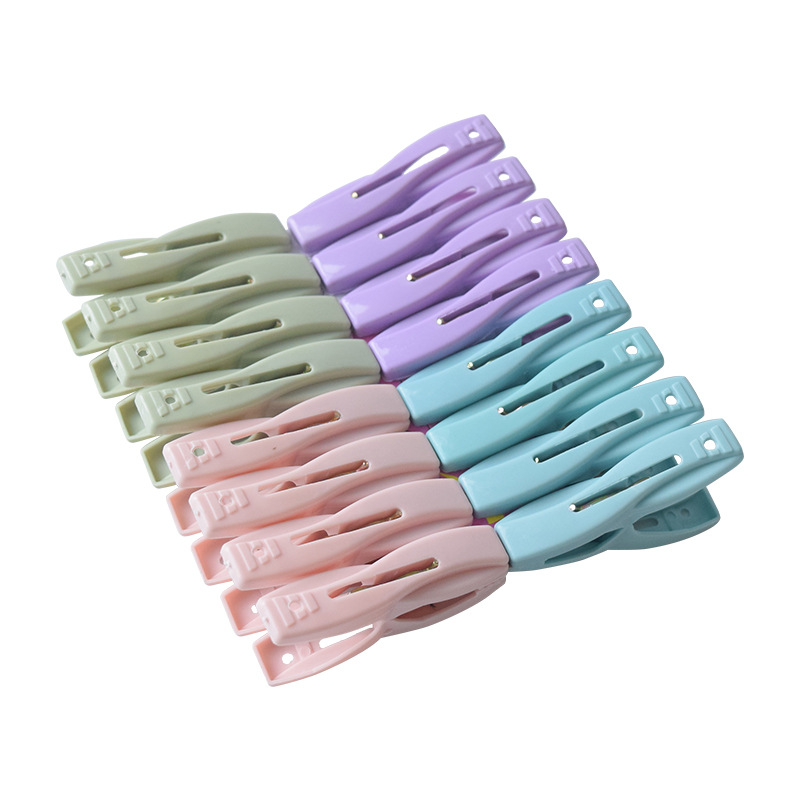 Clip a prueba de viento multi-clip de secado funcional clip de plástico pequeño edredón de secado ropa clip colgador fuerte edredón clip al por mayor