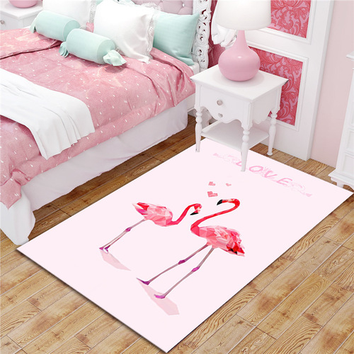 Manufacturer wholesale pink cartoon entrance door mat bedroom crawling mat girl home bedroom bedside mat
