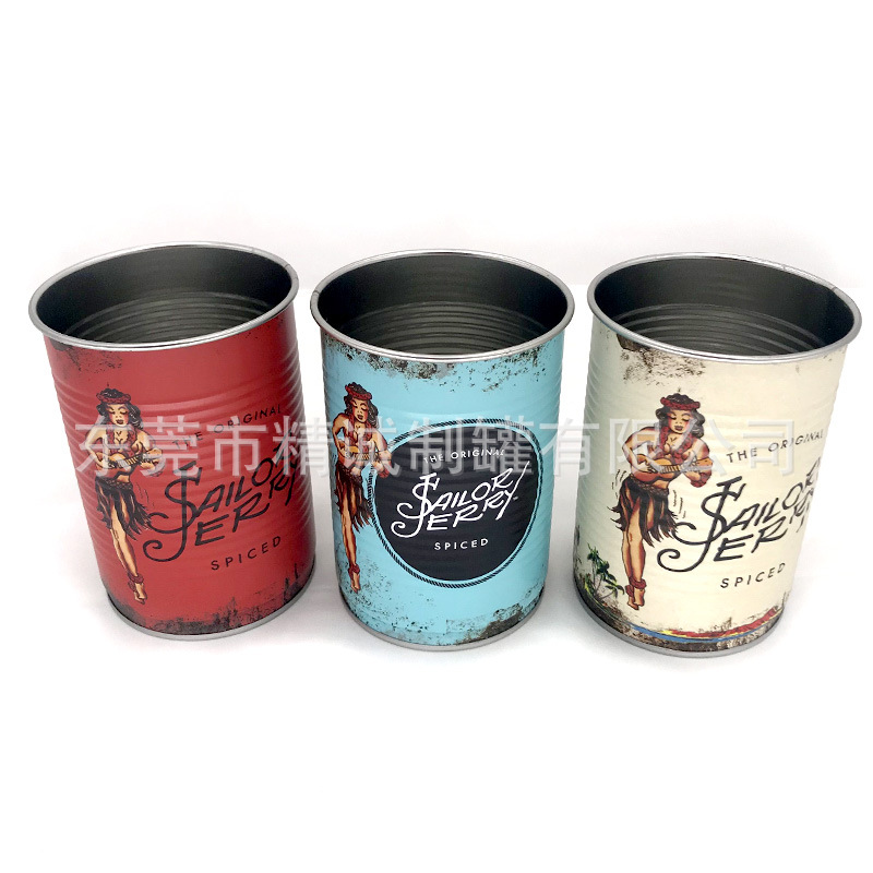 欧美厂家直销鸡尾酒马口铁翻唇杯 TIN CAN CUP