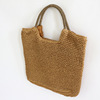 Straw handheld beach shoulder bag for leisure, 2023 collection