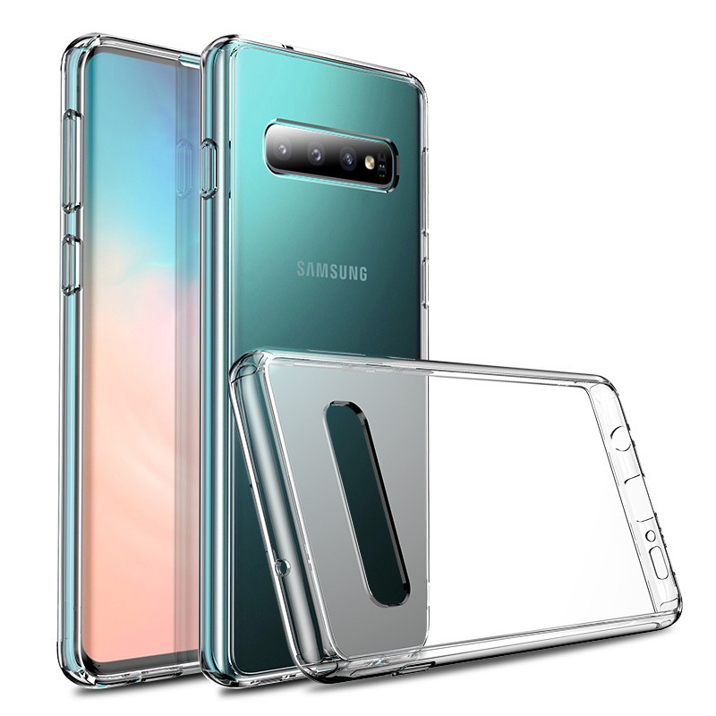 Suitable for Galaxy Samsung S10 Mobile Phone Case S20 Transparent Anti-Fall Cover Note10 Tpu+Pc Two-In-One Export