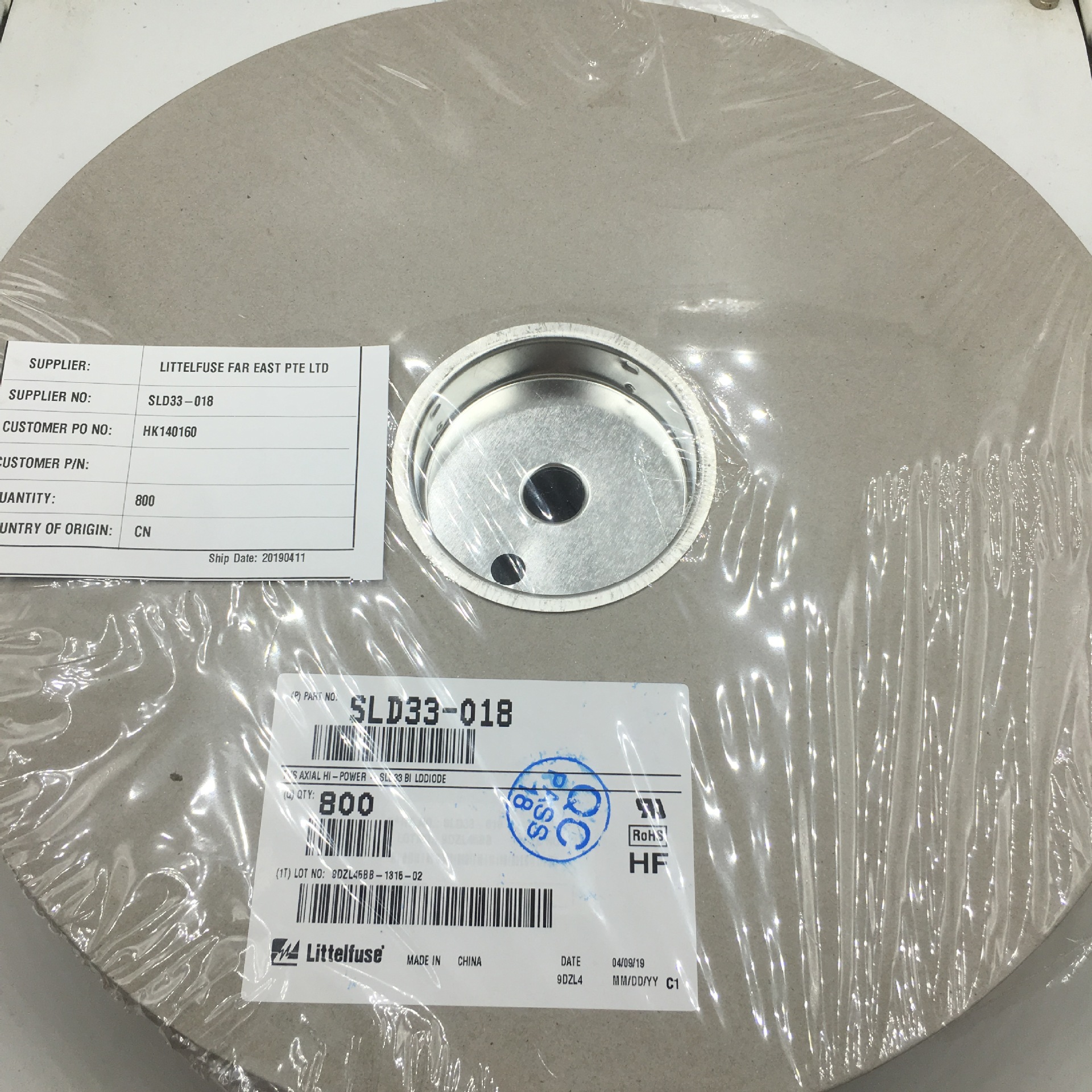 力特代理 瞬变二极管SLD33-018直插系列 33V 2200W轴向式P600现货