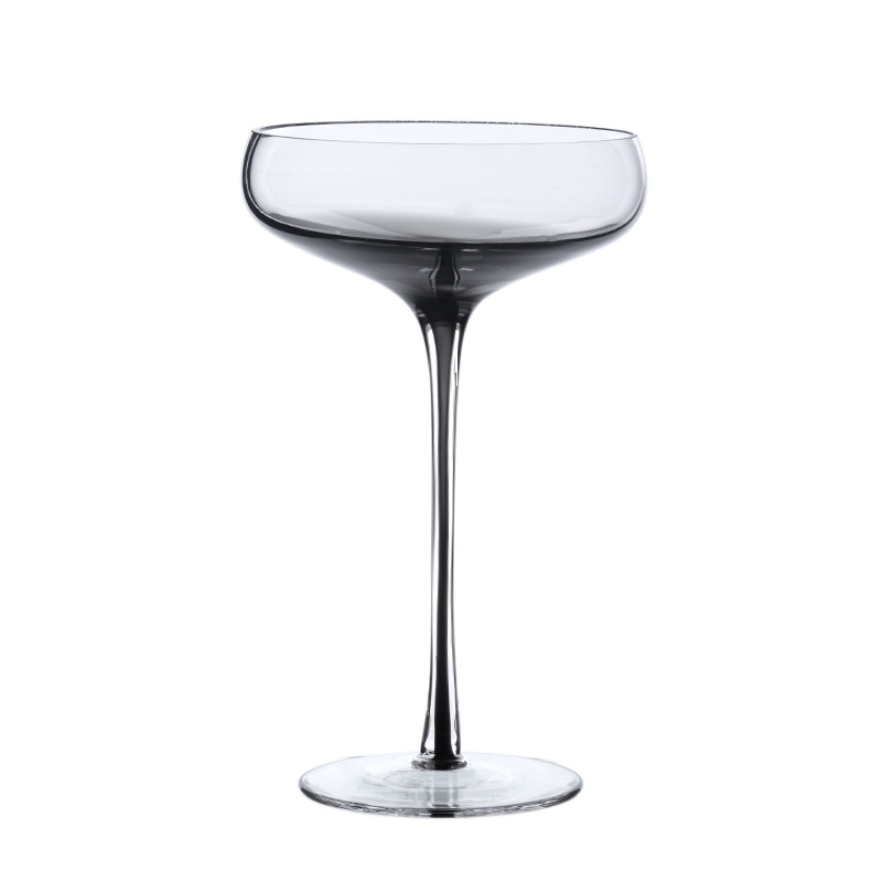 Lu Jing copa de cristal transparente bebida especial artificial soplado dentro seda cóctel Copa champán