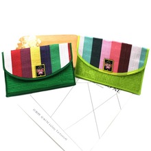 韩版绗缝钱包两折卡包韩国礼品女士布艺钱包银行卡包韩式存折包